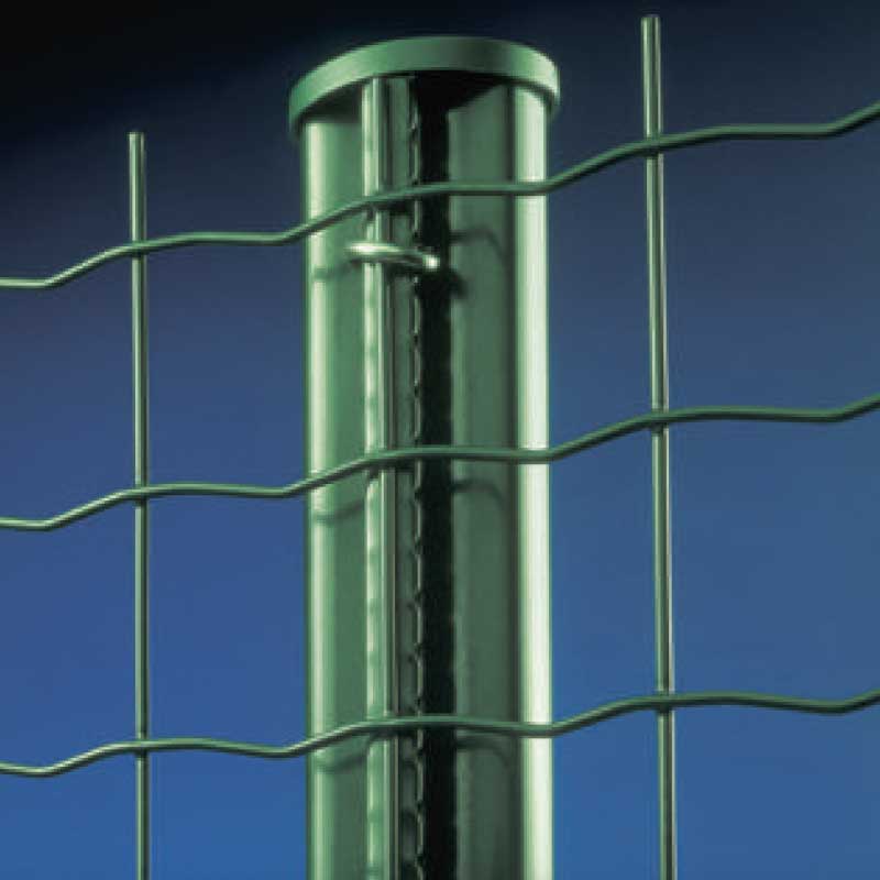 Betafence poteau rond acier grillage semi rigide Bekaclip