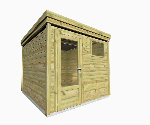 Abri Français Origine abri jardin 2,76x2,91 m 8 m2 porte