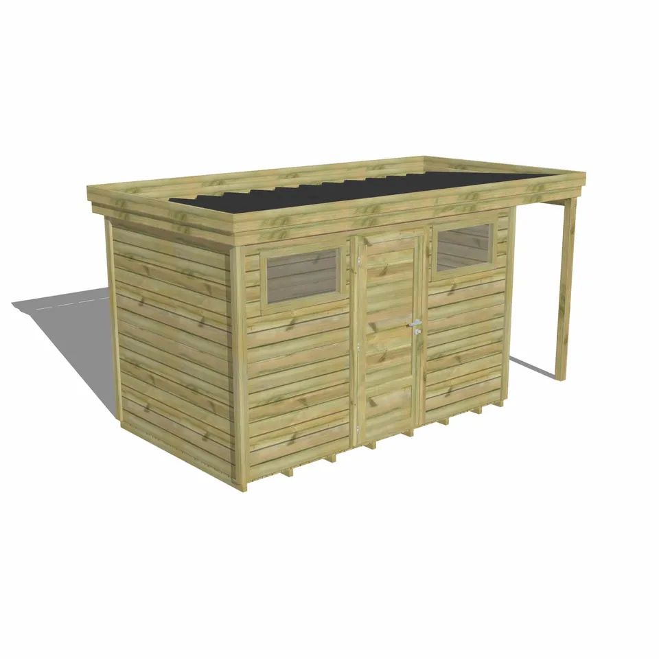 Abri Français Origine Abri Stockage Plancher Extension Toiture 28mm