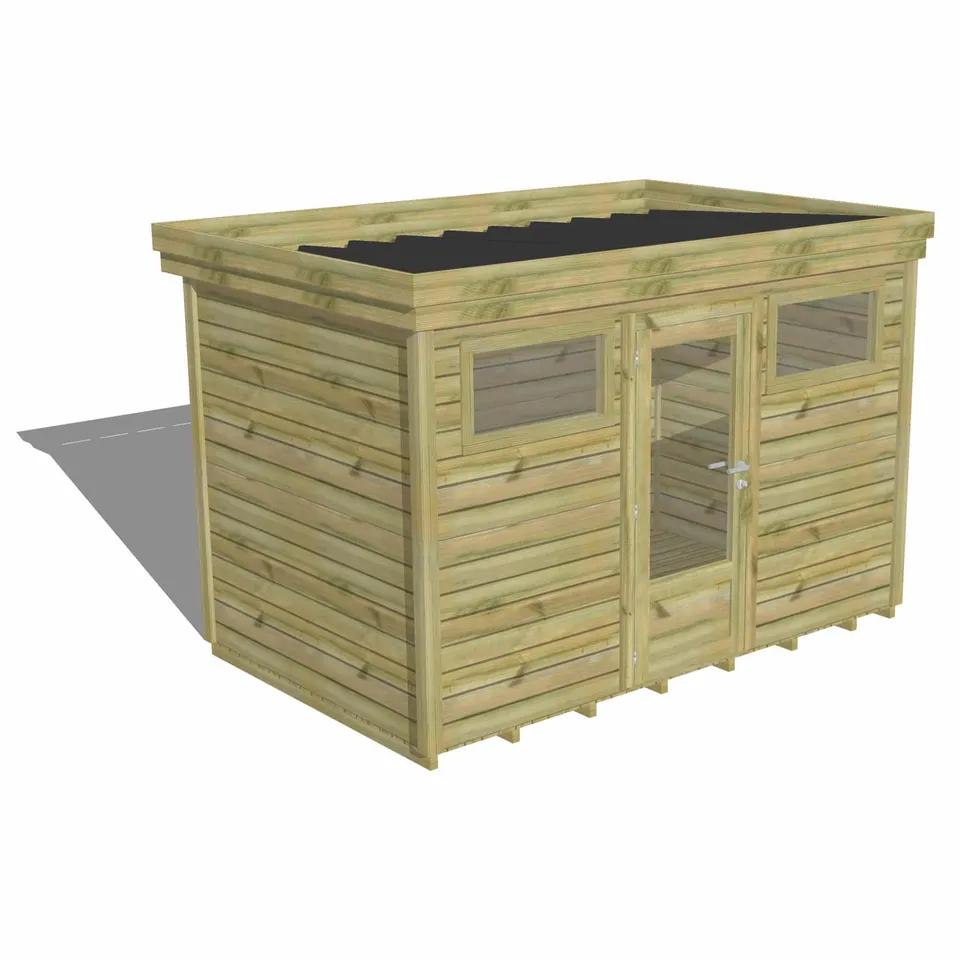 Abri Français Origine abri de jardin porte vitrée 8,53 m²