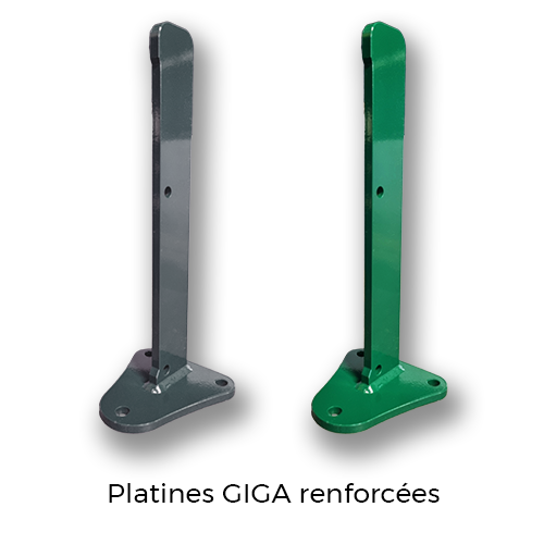 CQFT Platine poteau de grillage Titan Giga