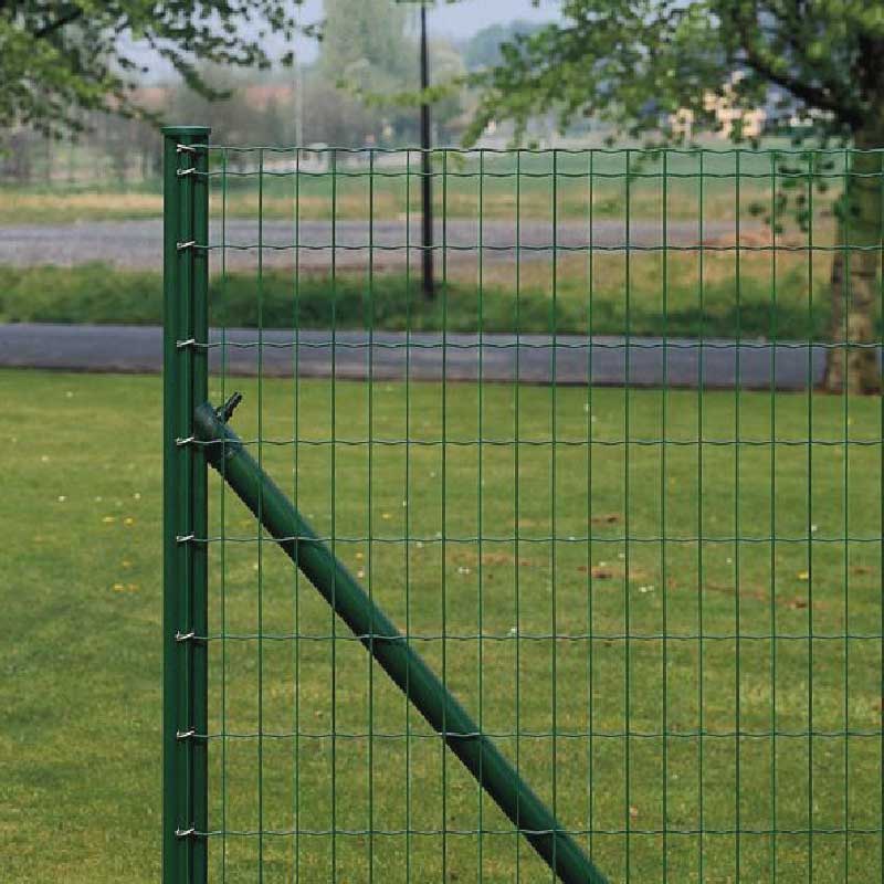 Betafence poteau rond acier grillage semi rigide Bekaclip