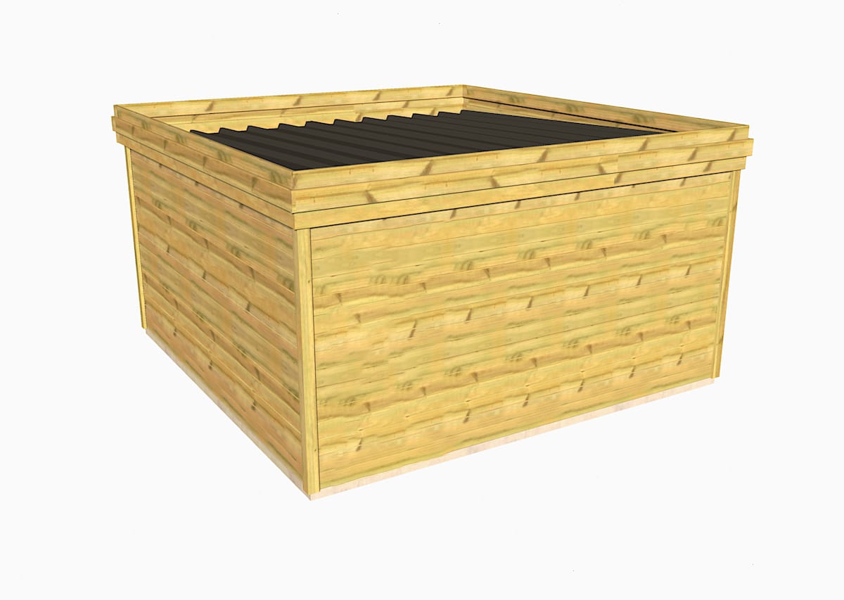 Abri Français Essentiel Abri 4,34x4,34 m 18,84 m2 classe 4