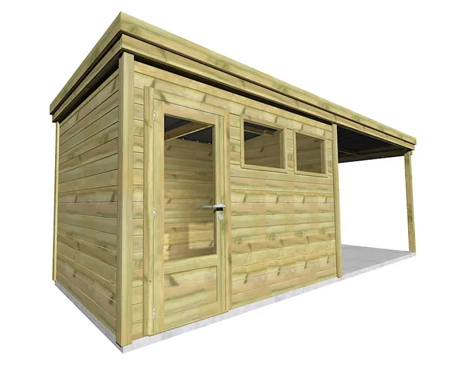 Abri Français Origine pool house 7,06x2,41m 17m² + toit 3,5m