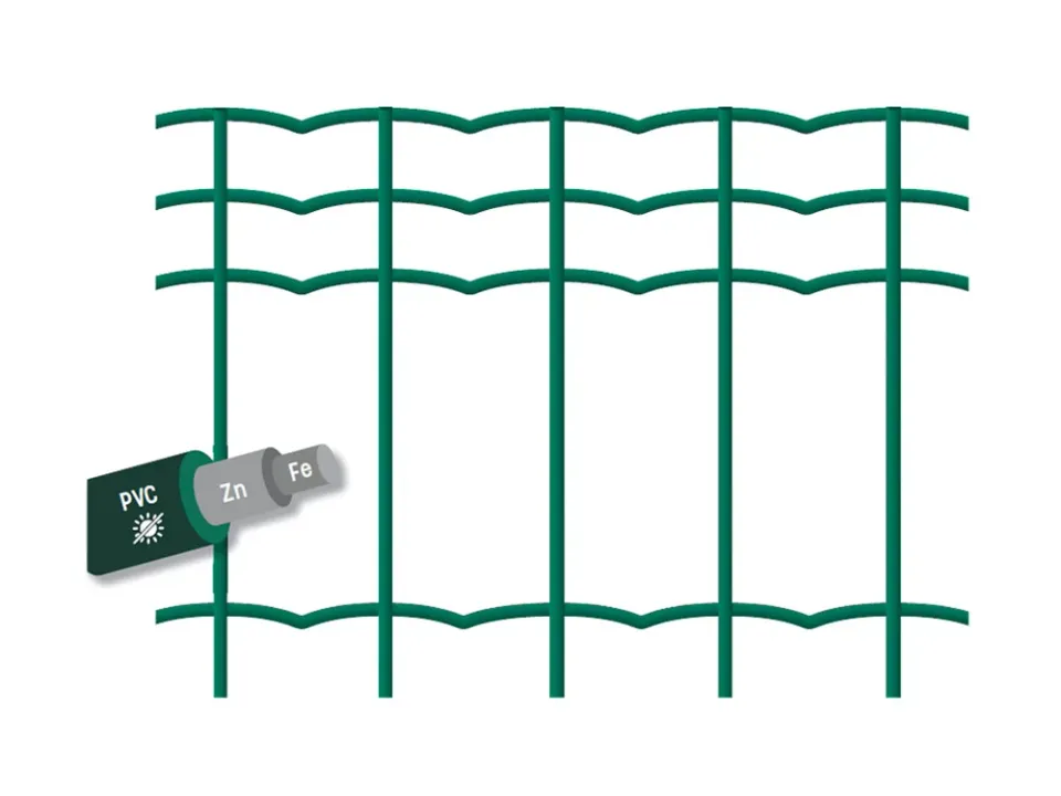 Eurofence Hortaplast Grillage soudé 100x50 rouleau vert
