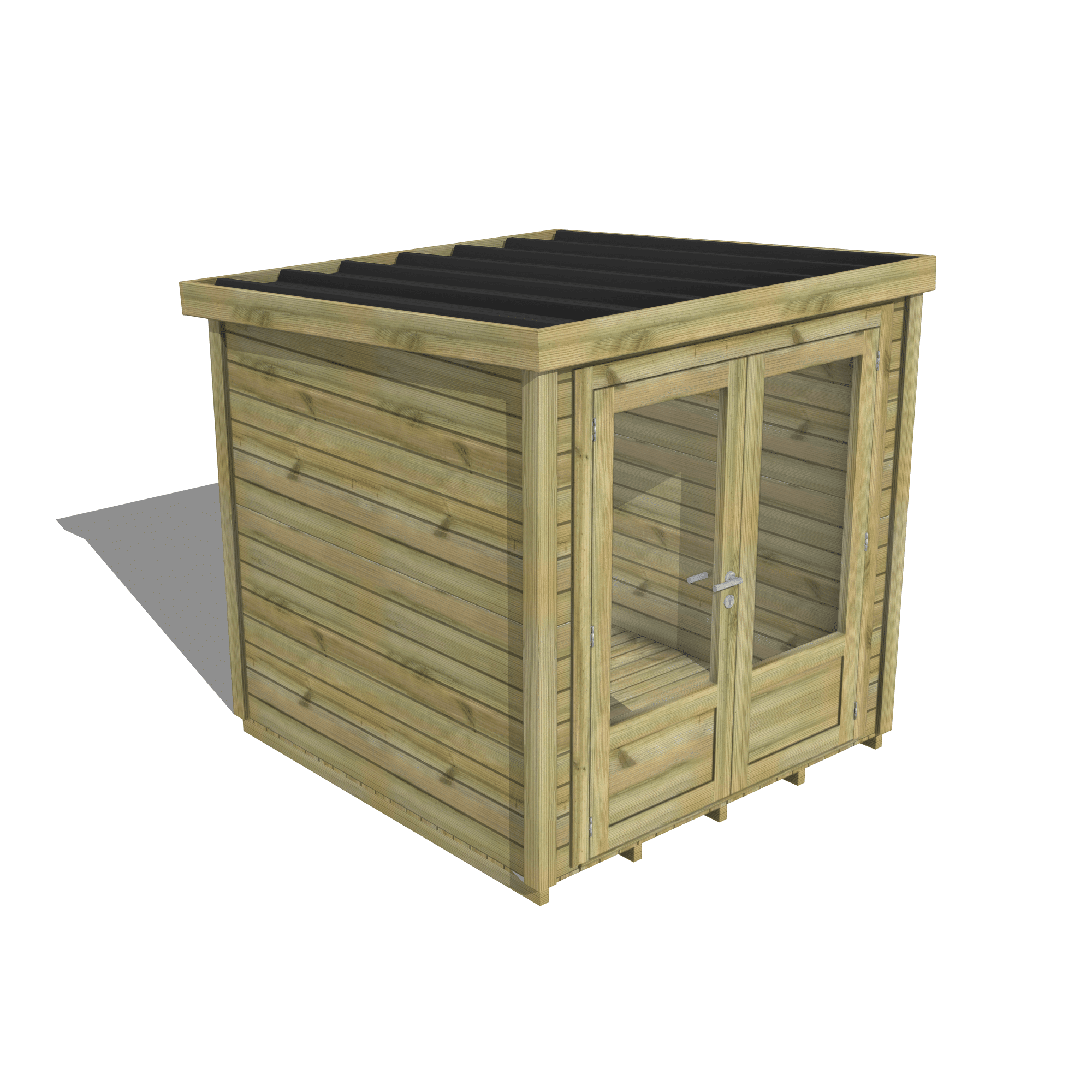 Abri Français Essentiel abri jardin 5,15 m² double vitrée plancher