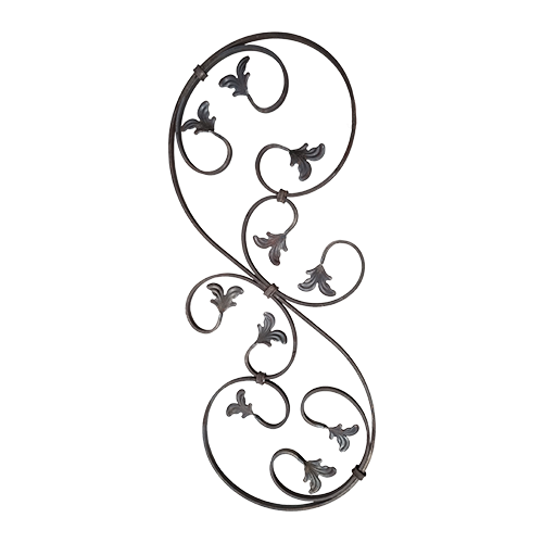 CQFT Les barreaux barreau fantaisie fleurs H.860xL.350mm volutes