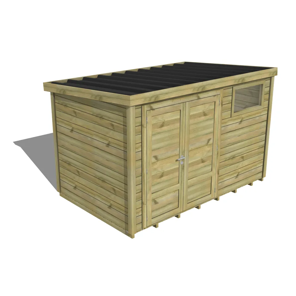 Abri Français Essentiel Abri jardin porte double 6,8m² plancher