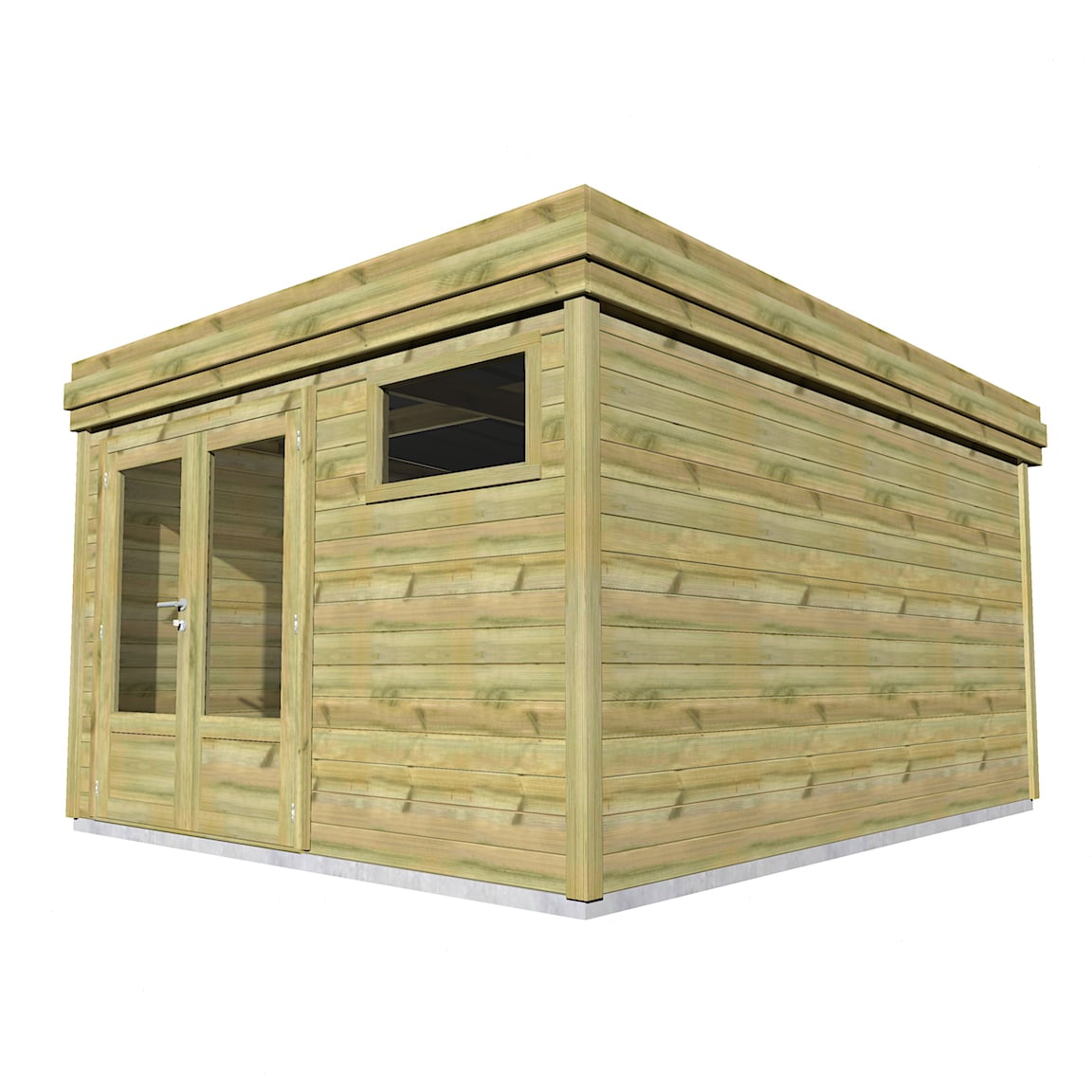Abri Français Origine Abri Moto Bois 16,4 m² Double Porte