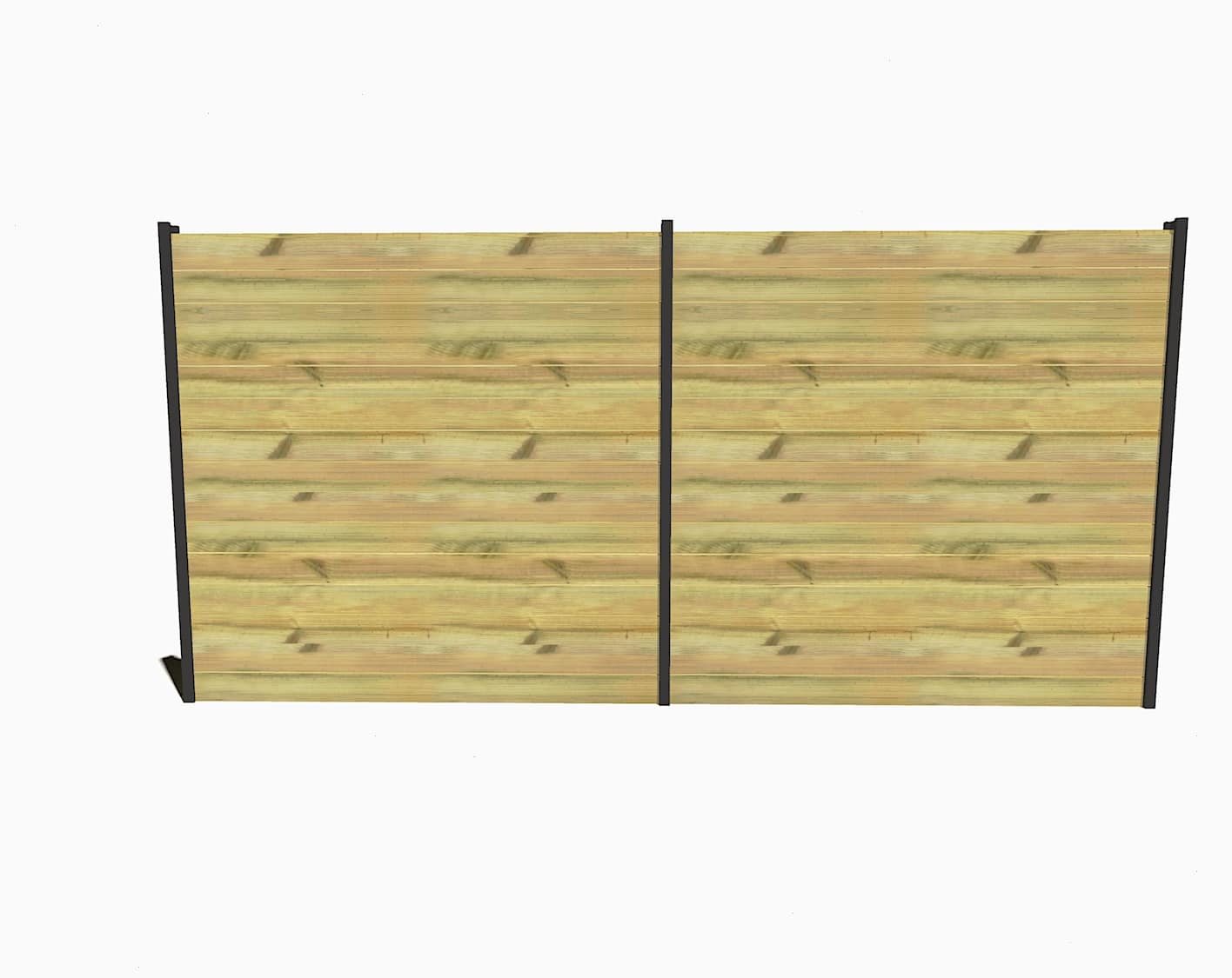 Abri Français Clôture Bois palissade pin vert autoclave 1,82 m