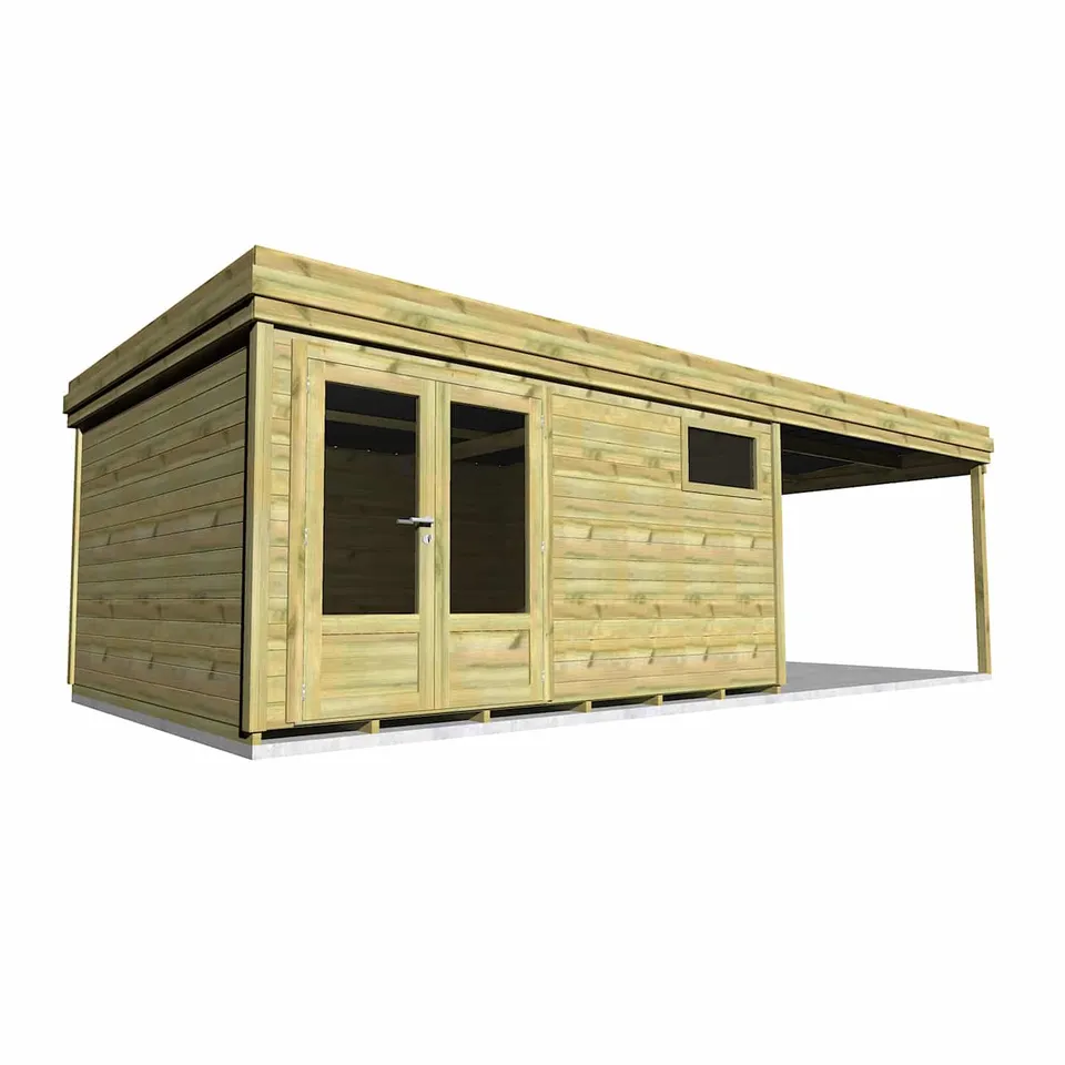 Abri Français Origine chalet 29,5m2 7,96x3,71m
