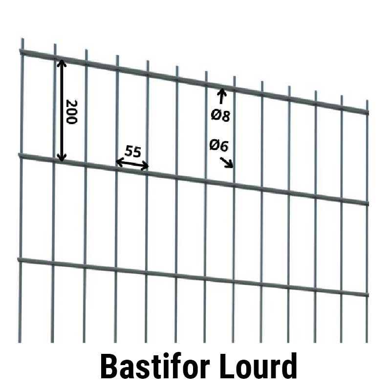 Eurofence Bastifor panneau treillis soudé haute sécurité