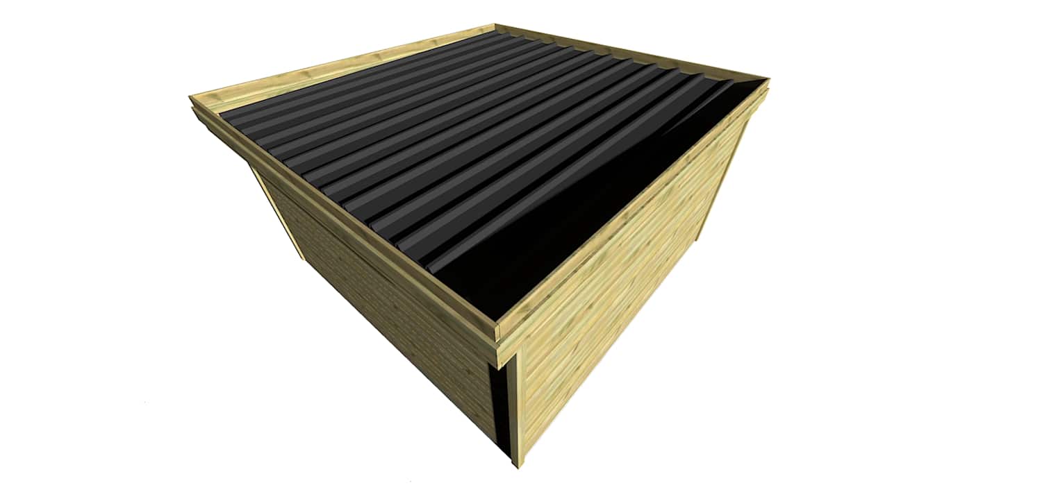 Abri Français Origine 4,46x4,61m abri jardin 20m2 porte double