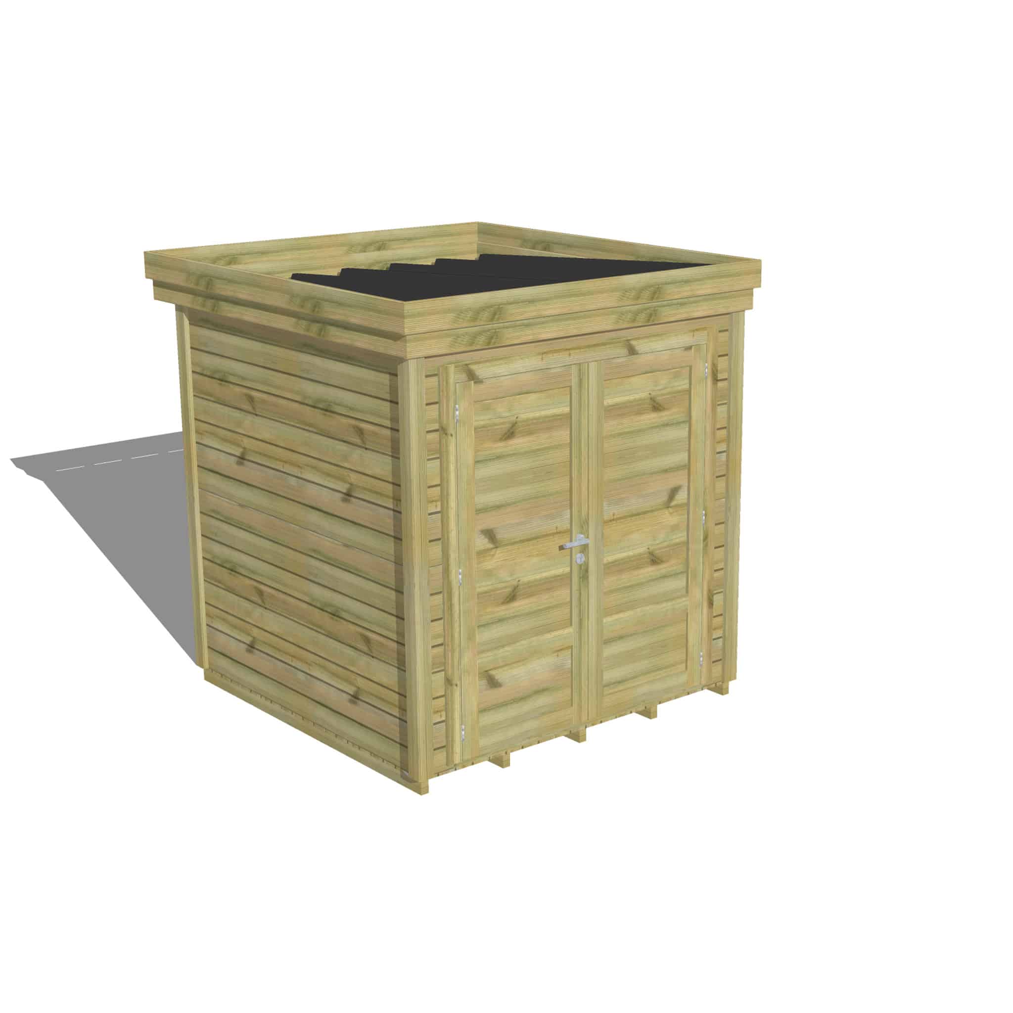 Abri Français Origine cabane rangement porte double plancher 4,1 m²