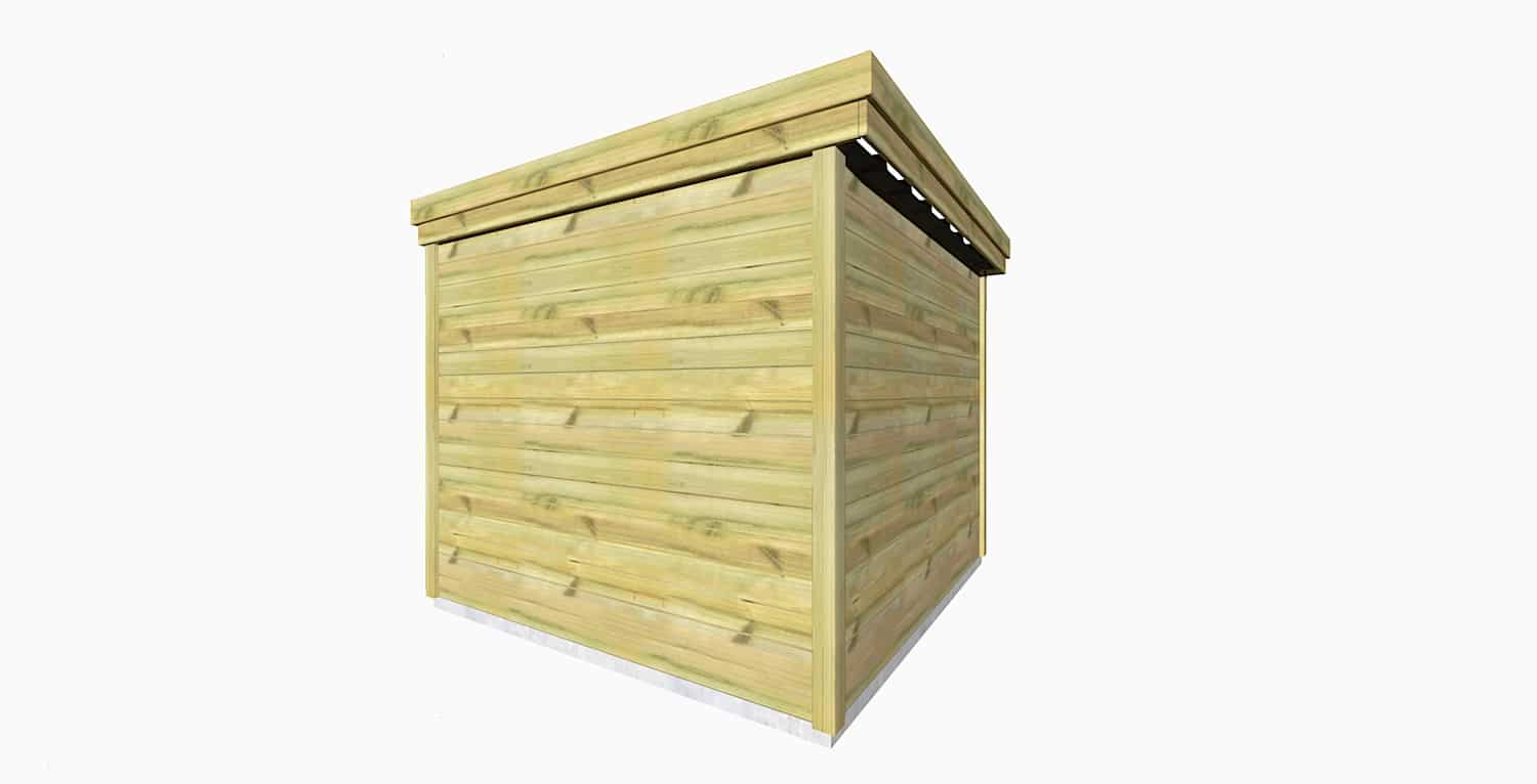 Abri Français Origine abri jardin 2,76x2,91 m 8 m2 porte