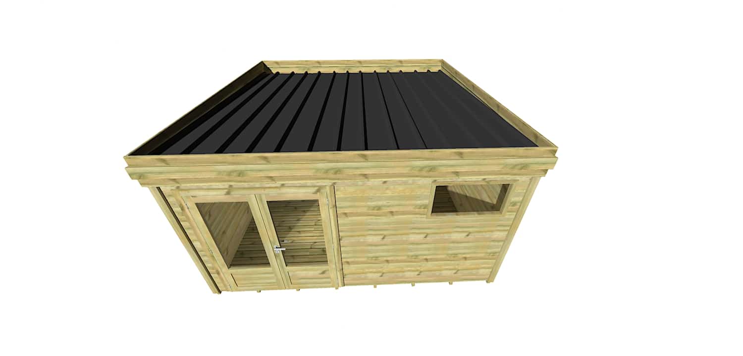 Abri Français Origine 4,46x4,61 m abri de jardin 20,6 m² avec plancher