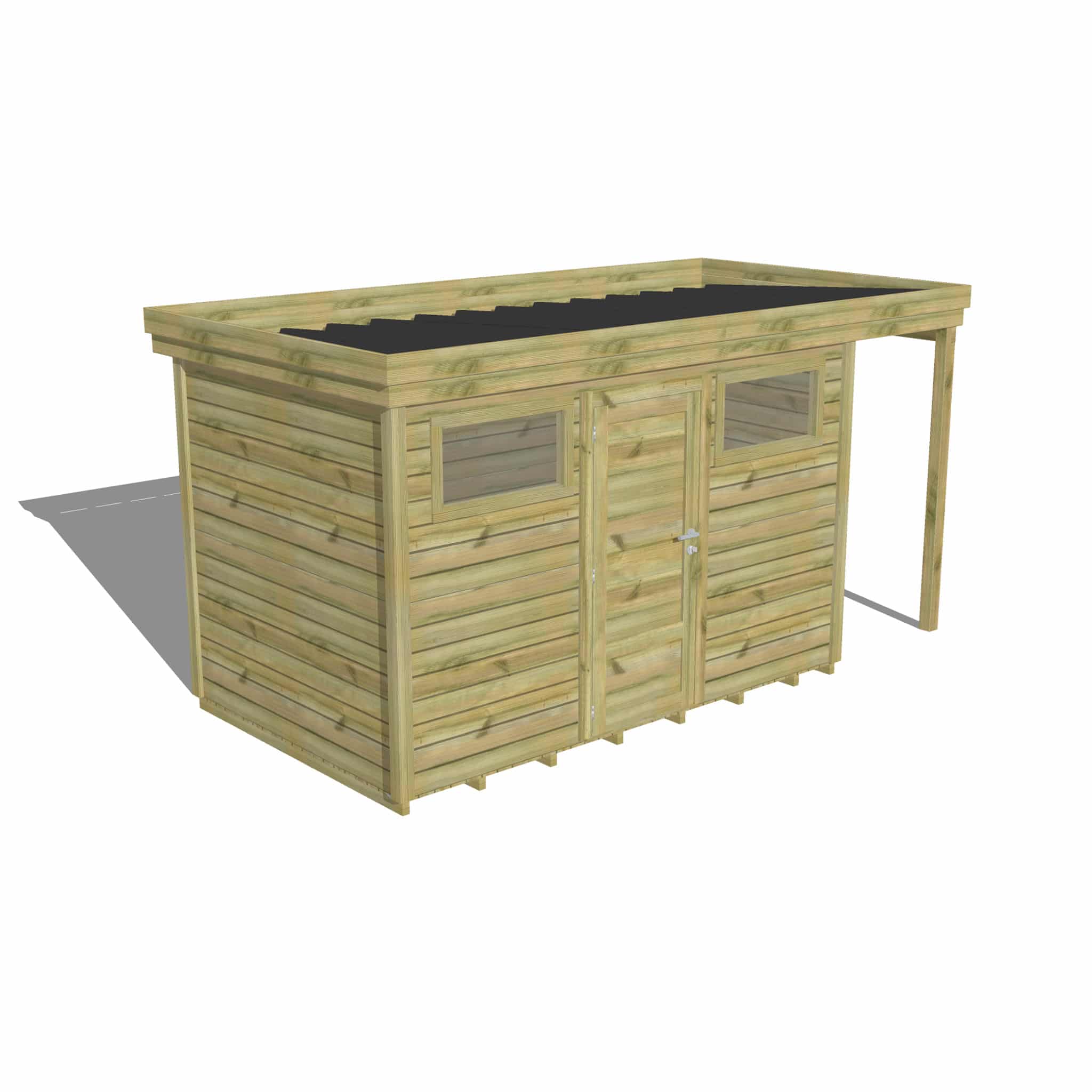 Abri Français Origine Abri Stockage Plancher Extension Toiture 28mm