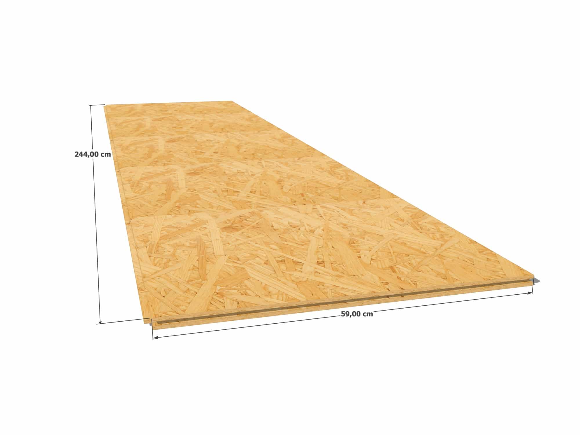 Abri Français Bois panneau OSB 3 rainure-languette 18 mm 590x2440