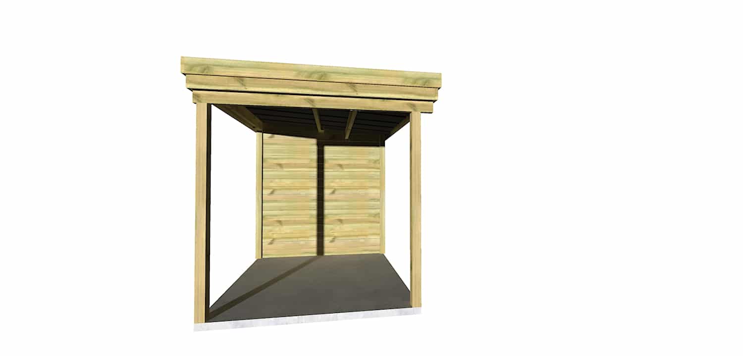 Abri Français Origine abri extension 13,4m2 5,56m