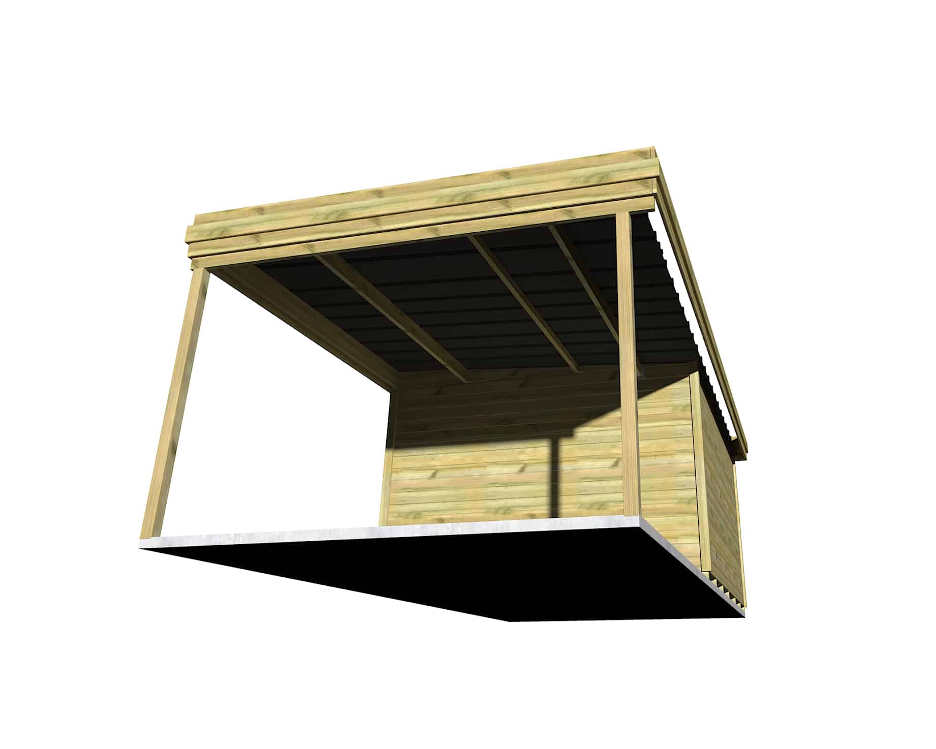 Abri Français Gamme Origine atelier 29,5 m² pin 27 mm
