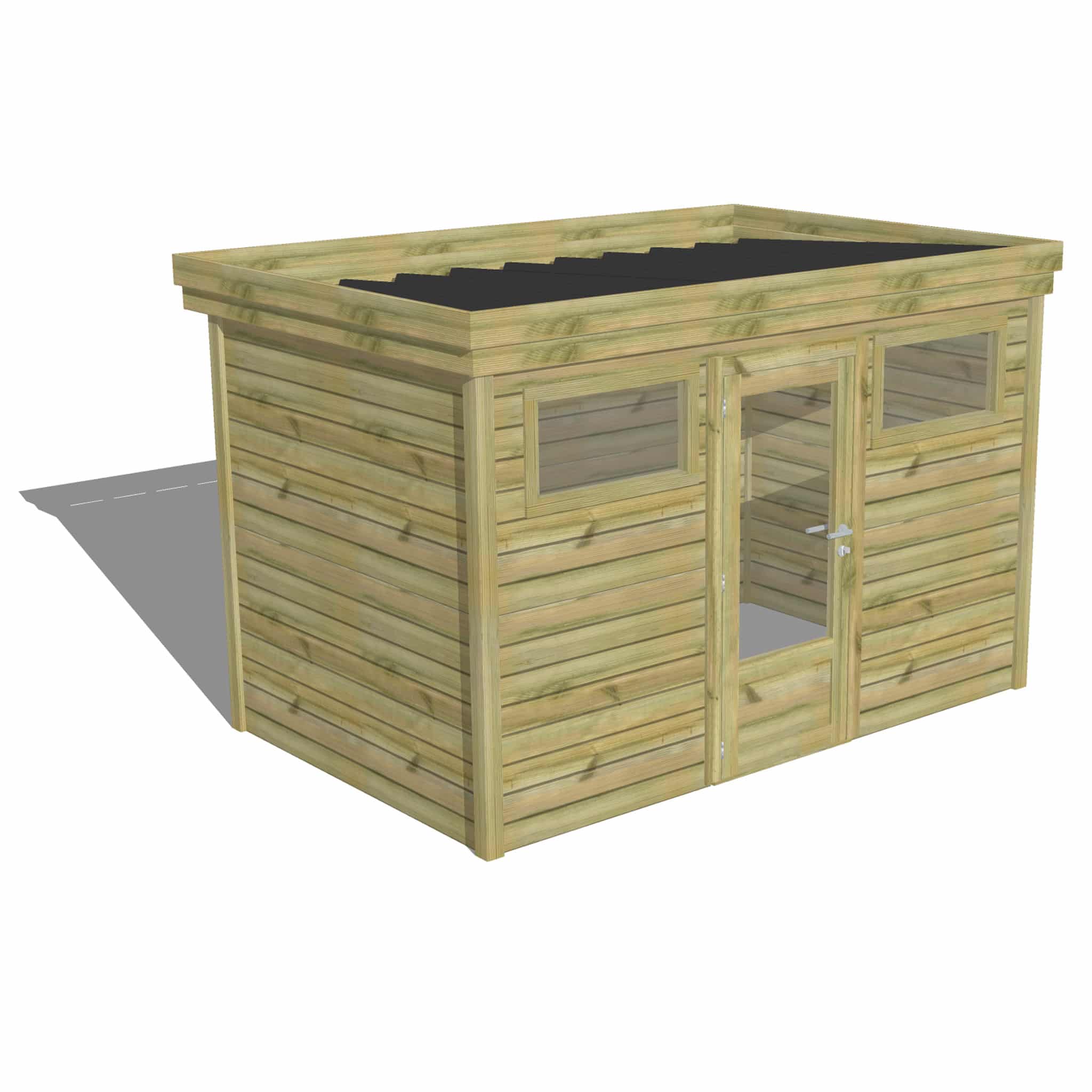 Abri Français Gamme Origine Pool house 6,8 m² porte simple