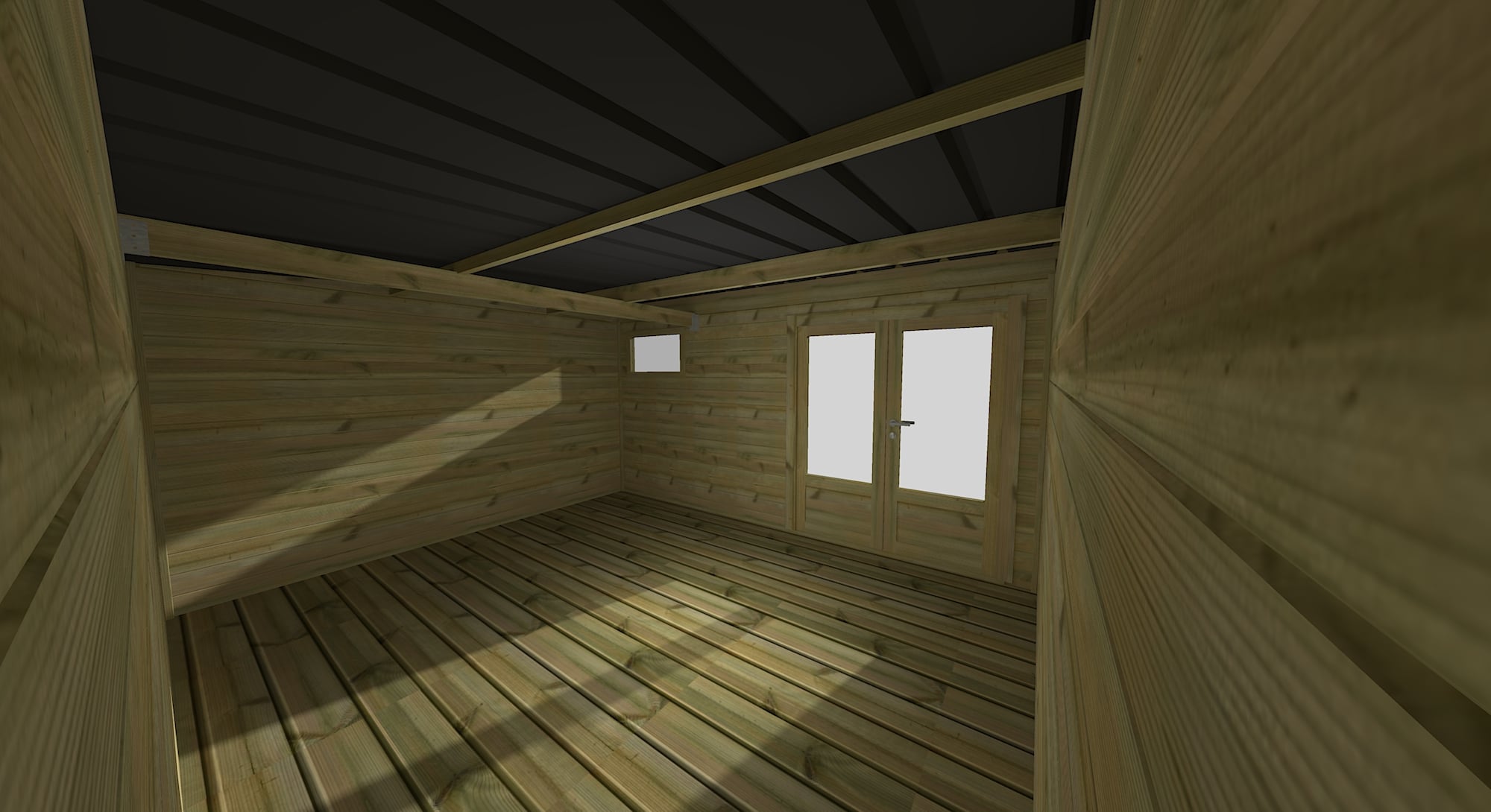 Abri Français Origine chalet 29,5m2 7,96x3,71m