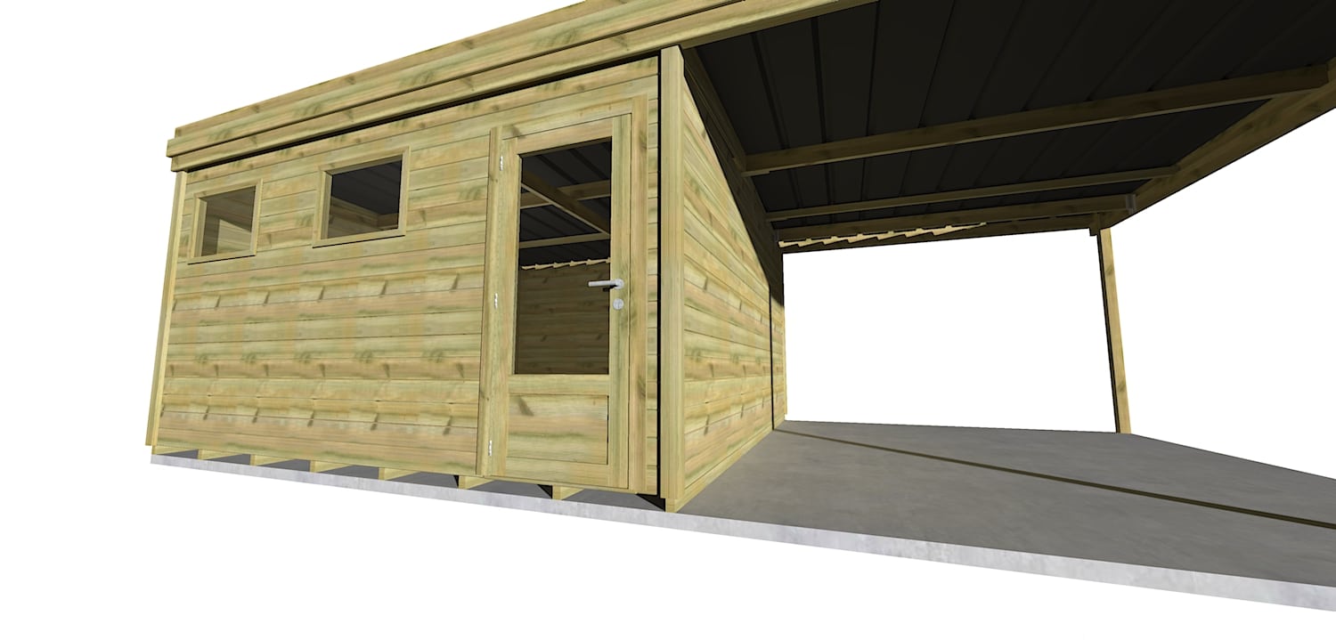 Abri Français Origine Pool-House 7,96x4,61 m 36,7 m2 plancher