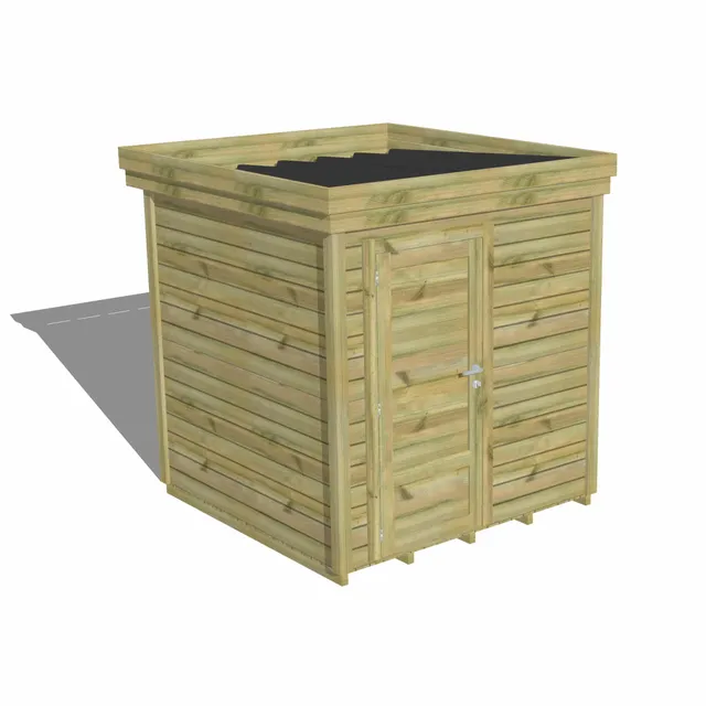 Abri Français Origine 2,02x2,02 m abri jardin plancher porte pleine