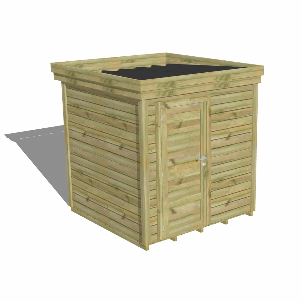 Abri Français Origine 2,02x2,02 m abri jardin plancher porte pleine
