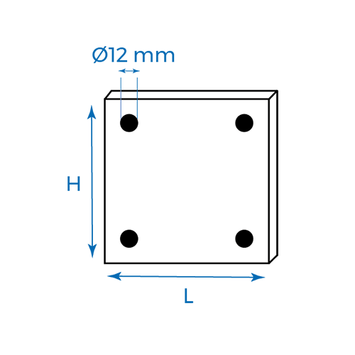 CQFT Platine acier laminé platine à souder base