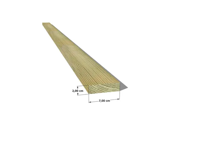Abri Français Bois au détail latte 20x70mm verte autoclave classe 4