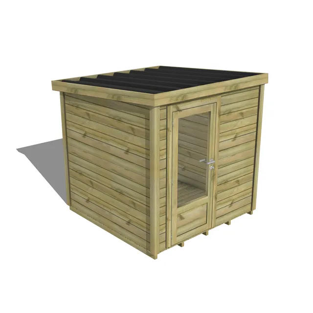 Abri Français Essentiel 2,02x2,02 m abri jardin plancher porte vitrée