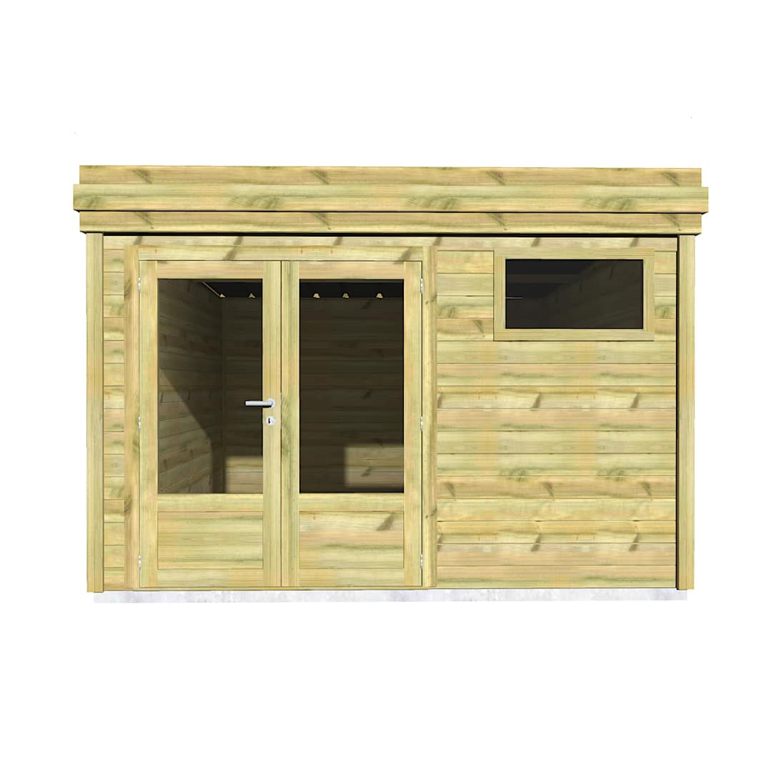 Abri Français Origine Abri Moto Bois 16,4 m² Double Porte