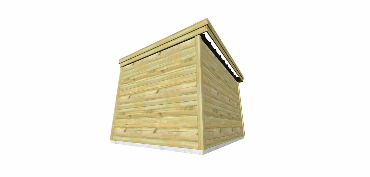 Abri Français Gamme Origine abri de jardin 3,56x2,91m porte fenêtre 27mm