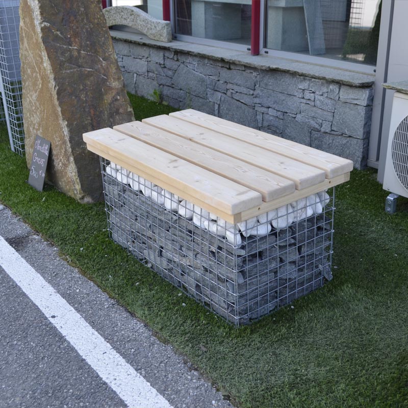 Gabion décoratif mange debout colonne carrée acier