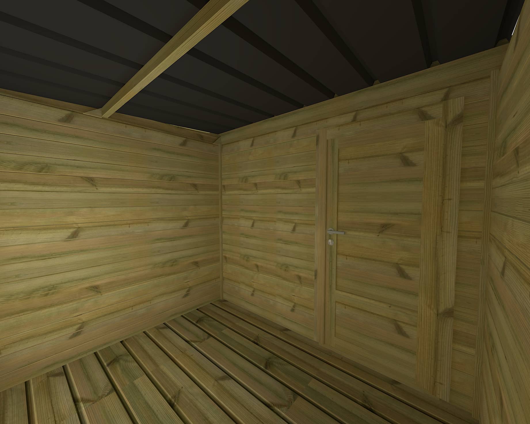 Abri Français Origine Local bois 2,50x2 m 6,7 m2 classe 3