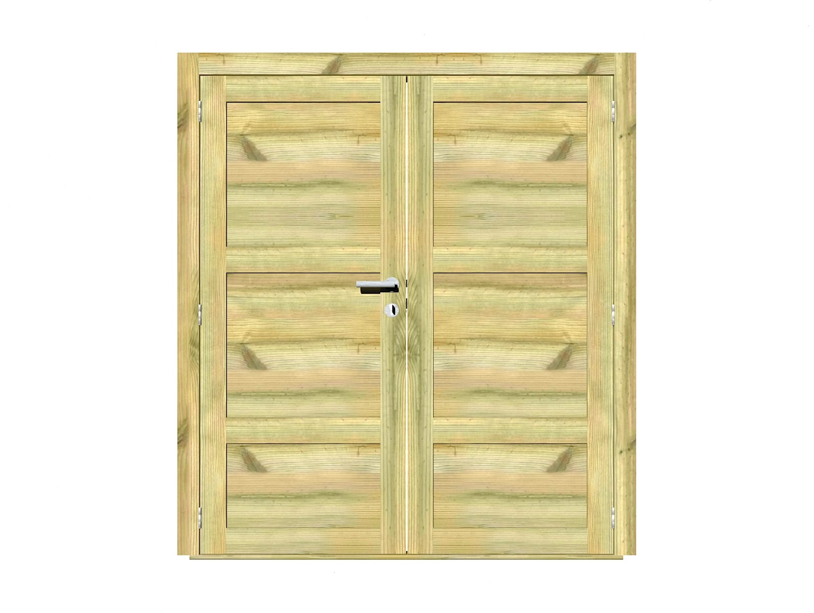 Abri Français Porte Double Pleine bois 45 mm 158x186 cm
