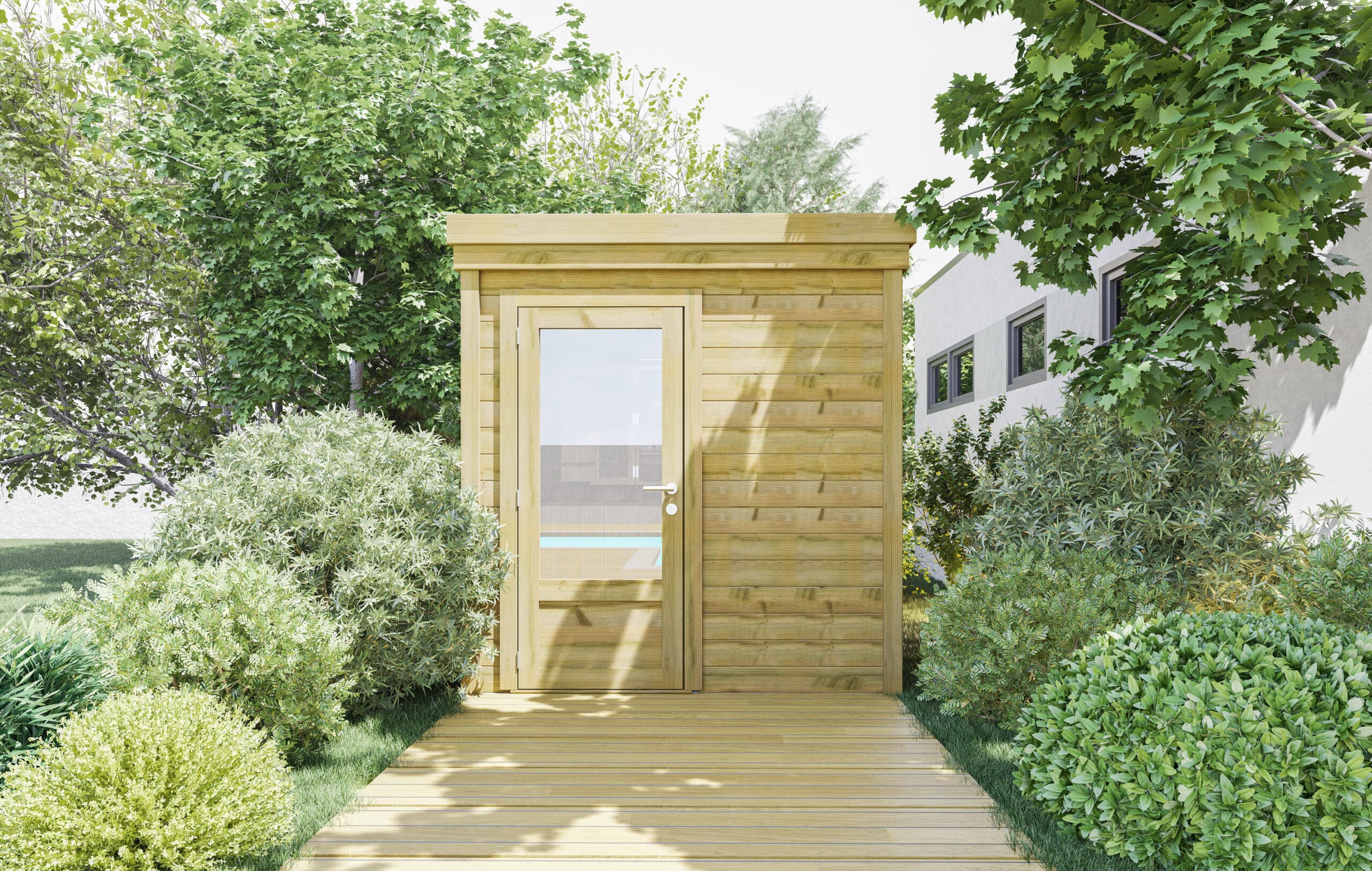 Abri Français Origine 2,26x2,41 m abri piscine 5,4 m² porte simple