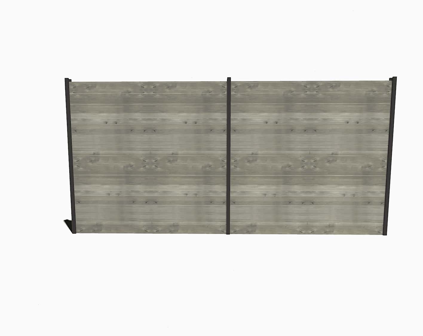 Abri Français Clôture Bois kit massif pin gris 1,82 m