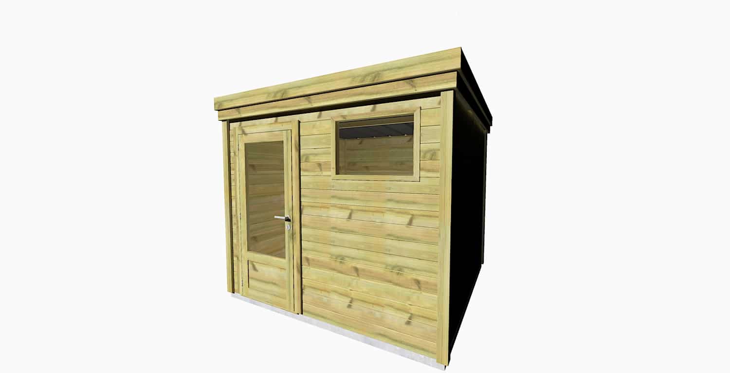 Abri Français Origine abri jardin 2,76x2,91 m 8 m2 porte