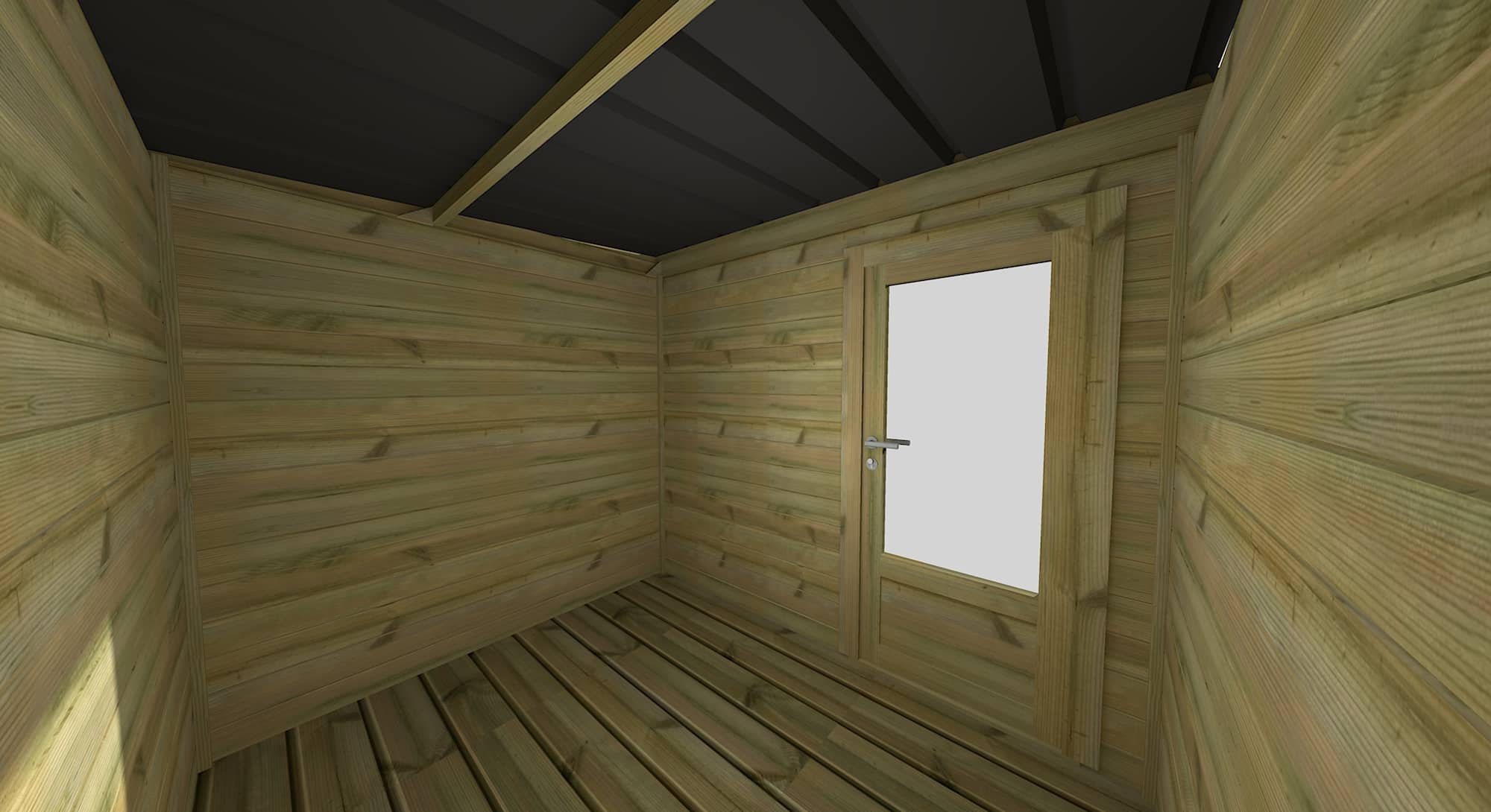 Abri Français Gamme Origine abri bois 6,7 m² pin 27 mm